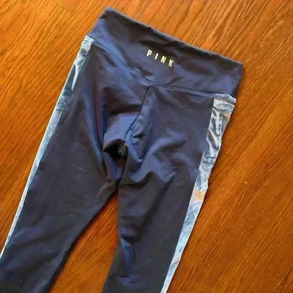 NWT Victoria's Secret PINK ULTIMATE V VELVET STRIPE Cozy LEGGING Size Medium NEW - Picture 9 of 10